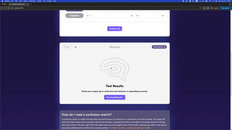 Start your evaluation