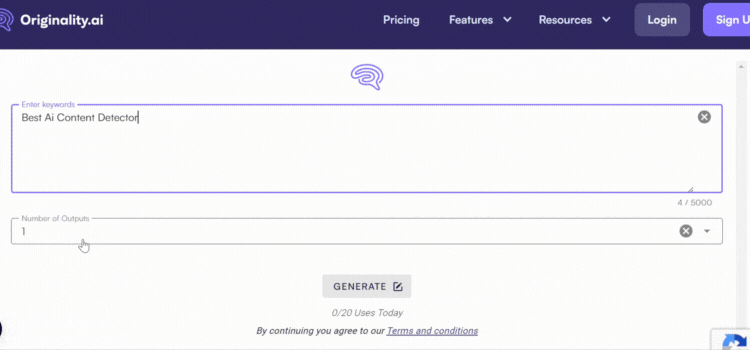 Decide on the Number of Required Outputs