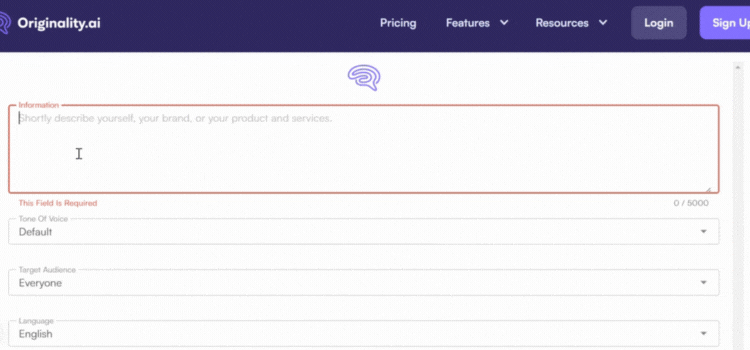 Input Your Introduction