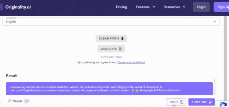 Click Copy for Your Results