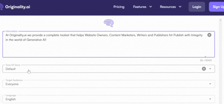 Choose the Tone of Voice