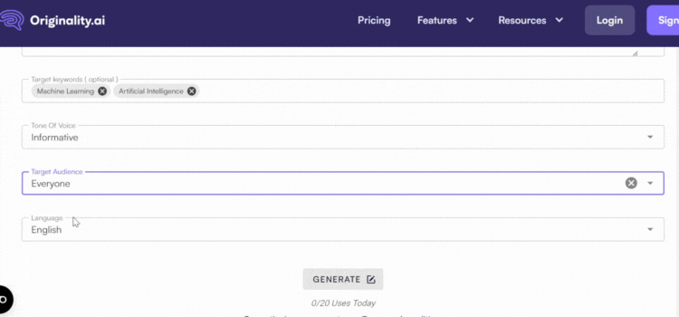 Choose an Output Language