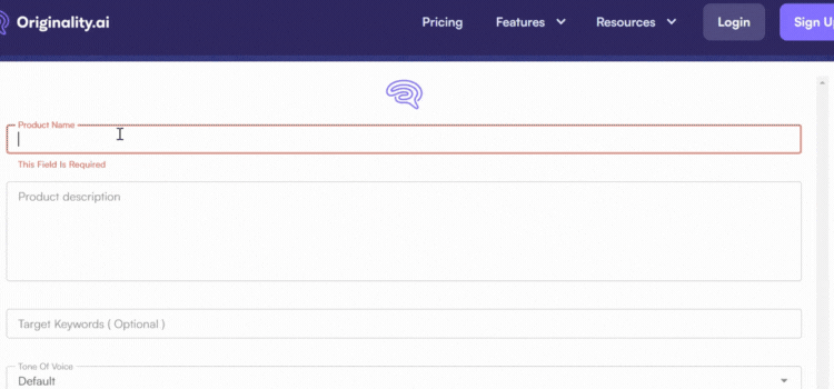 Input Your Product Name