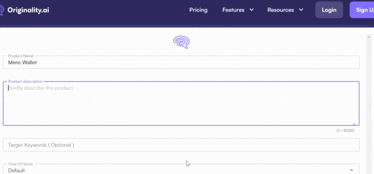 Input Your Product Description