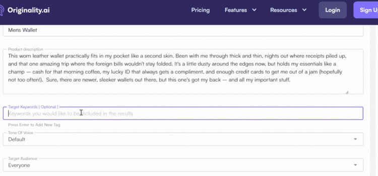 Include Your Target Keywords
