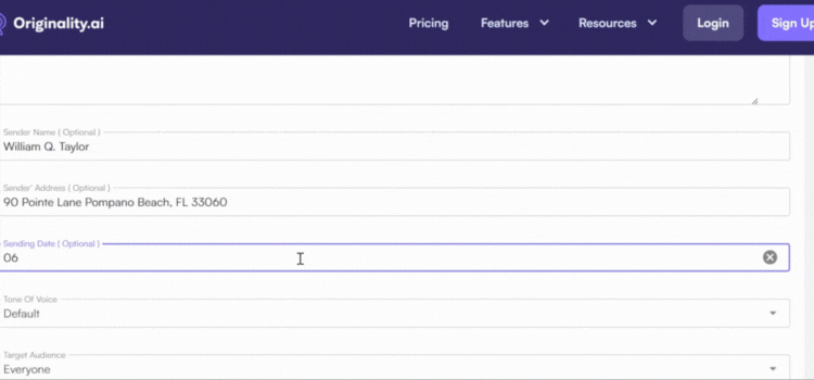 Include Sending Date