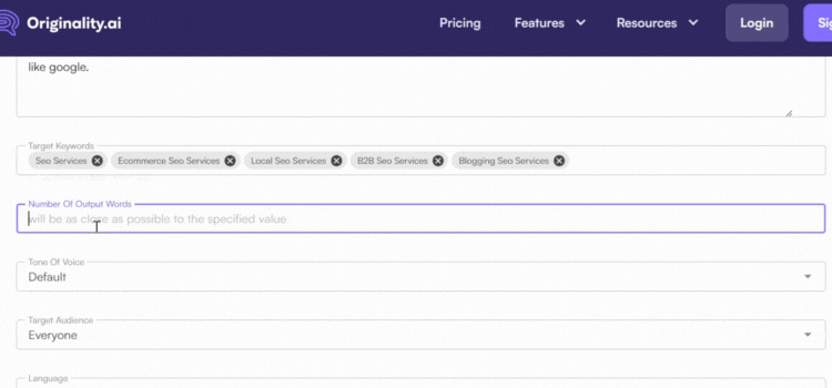 Write a Number of Output Words