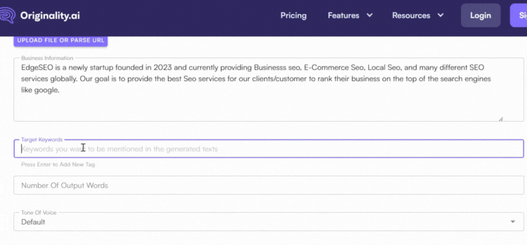 Include Your Target Keywords