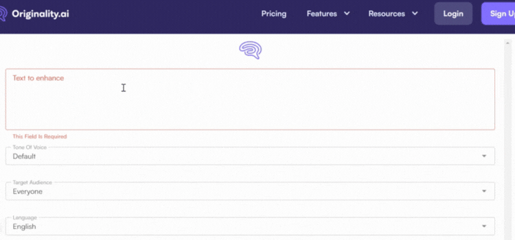 Input Text to Enhance