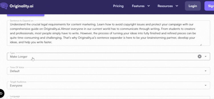 Select Type of Response