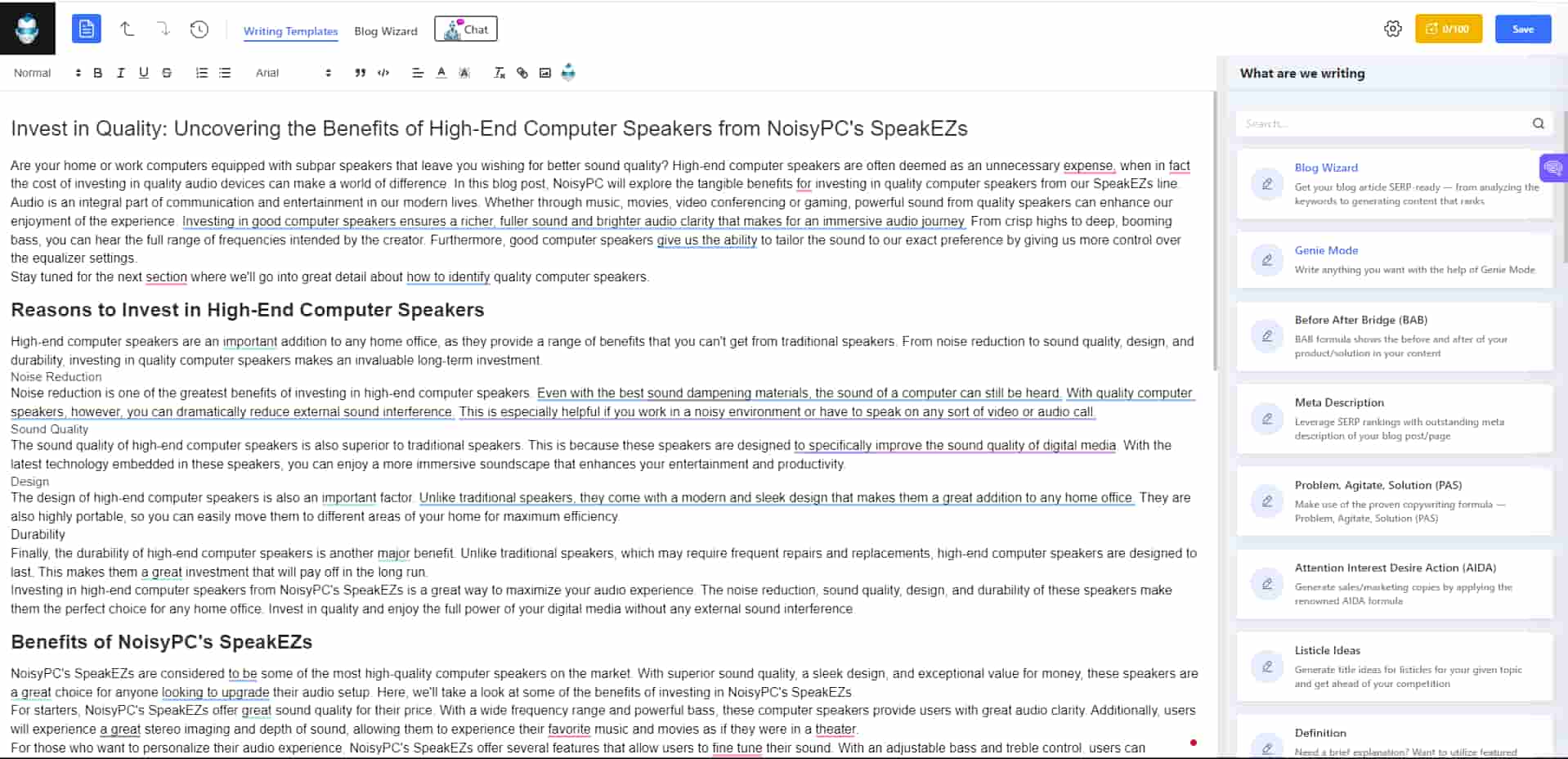 GetGenie AI Create SEO Friendly Content